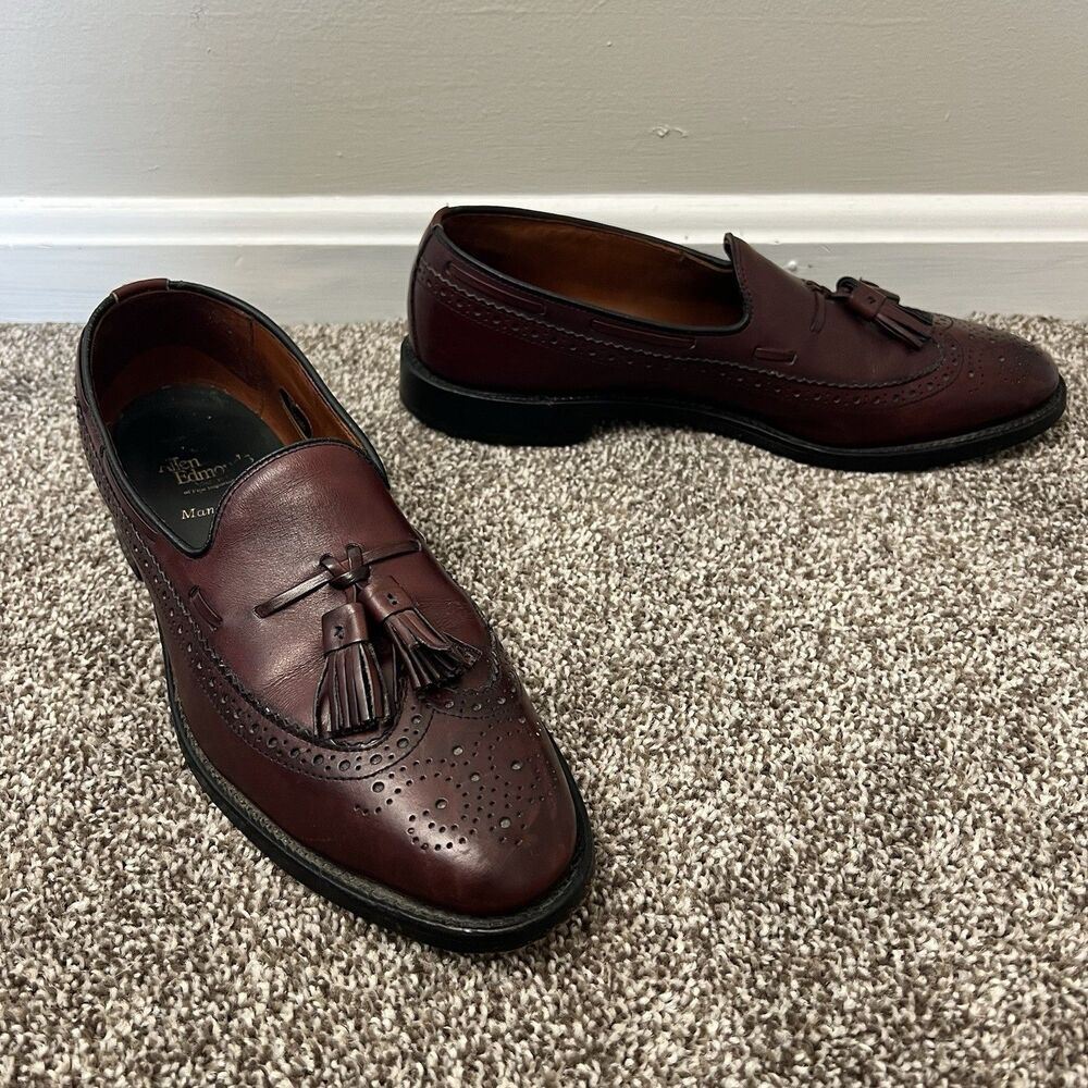 ALLEN EDMONDS Manchester Leather Wing Tip Tassel Loafer